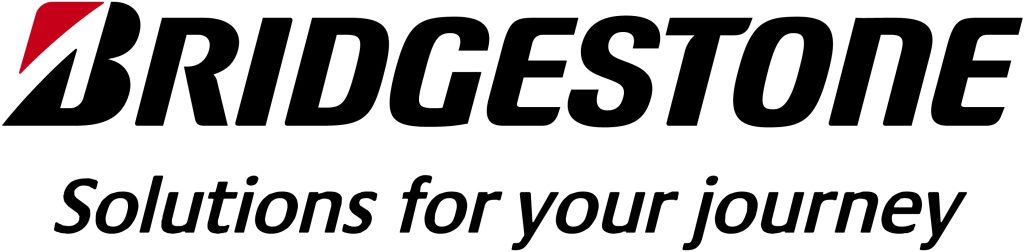 Logo featuring the word "Bridgestone" in bold black letters with a red stylized "B." Below is the tagline "Solutions for your journey" in a slimmer black font.